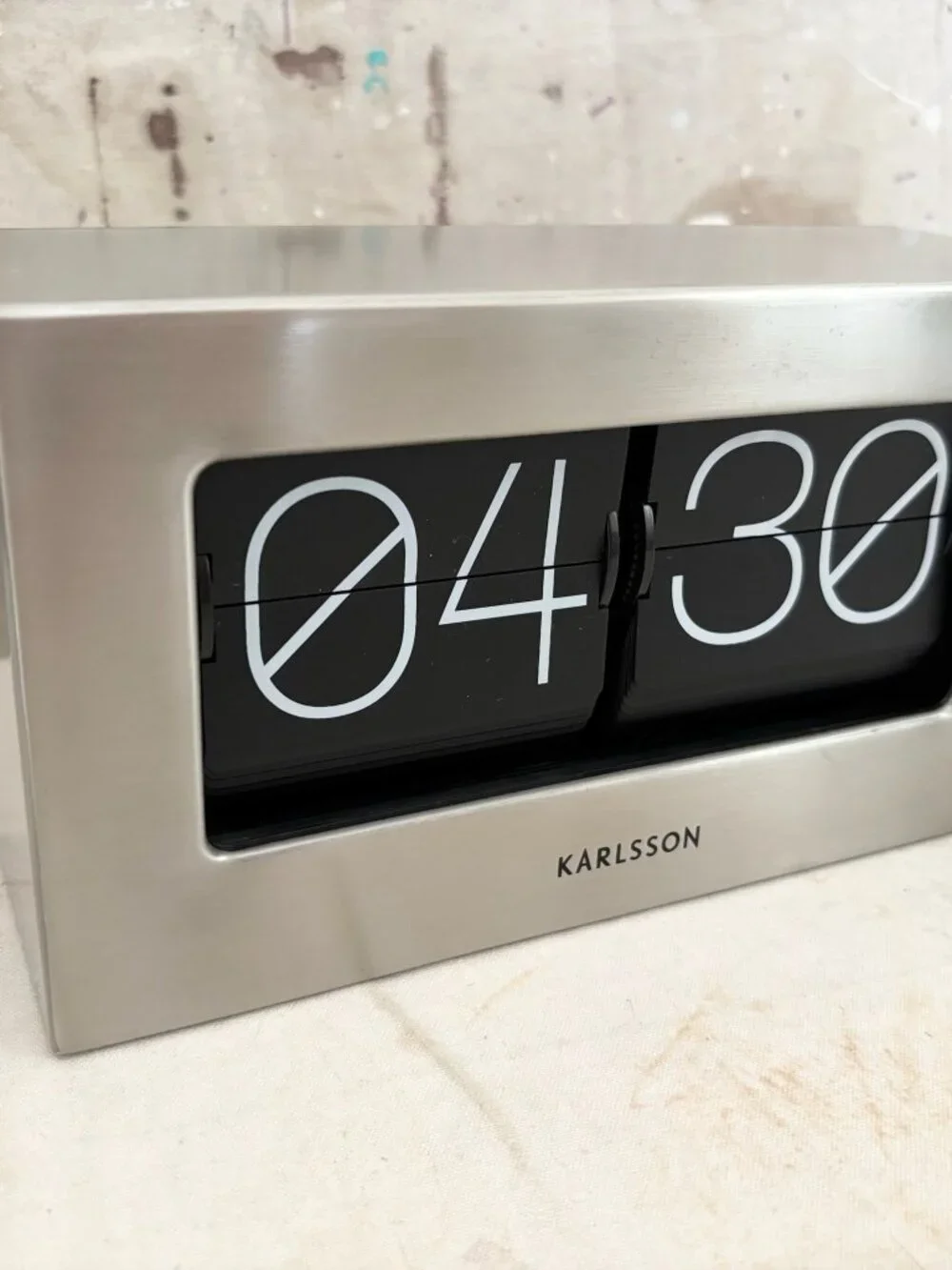 Karlsson Boxed Flip Wall/Table Clock, Silver